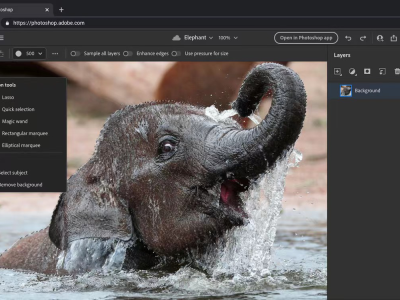 Adobe公司宣布Photoshop网页版向用户免费开放使用