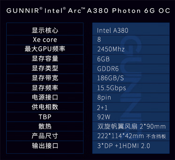 蓝戟Intel Arc A380独立显卡终于开卖：1299元 中国独享