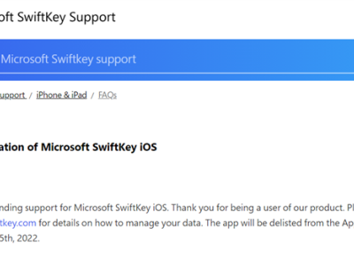 微软砍掉iOS端SwiftKey输入法：现有版本将在10月5日下架