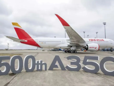 空中客车宣布第 500 架 A350 系列飞机交付
