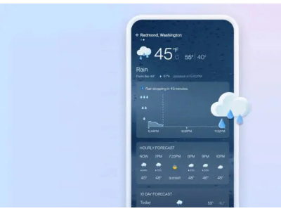 Microsoft Start服务的Weather应用在全球天气预报中排名第一