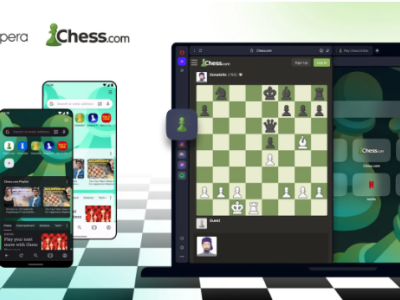 Opera浏览器与Chess.com合作 推出内置国际象棋浏览器