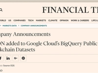 全球知名媒体聚焦：谷歌云将波场 TRON 添加至 BigQuery 公共数据集