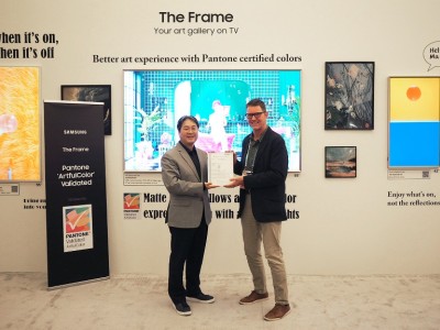 三星 2024 The Frame 画壁艺术电视获得业内首个 Pantone ArtfulColor 认证