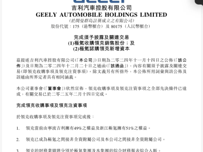 极氪领克合并，新公司命名为极氪科技集团，双品牌独立运营战略明确！
