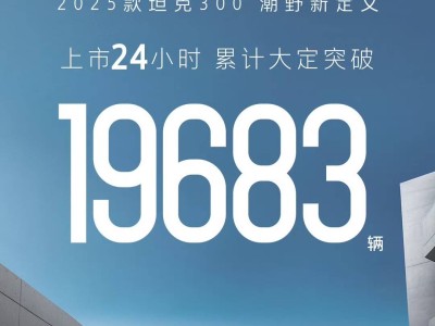 2025款坦克300上市火爆，24小时大定破1.9万辆，三种动力任你选！