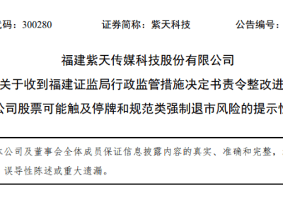 紫天科技陷退市危机：多次拒阻监管，财务造假重大诉讼未披露
