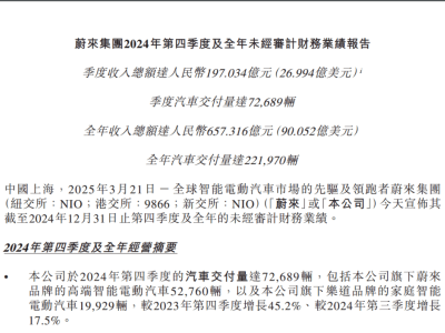 蔚来2025年盈利有信心，全面降本提效迎接产品大年