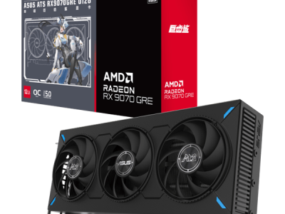 华硕RX 9070 GRE显卡来袭：定价4499元，出厂即超频至2860MHz！