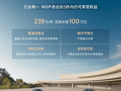 小鹏智能辅助驾驶安心服务上线，车险赔付不足有补偿！