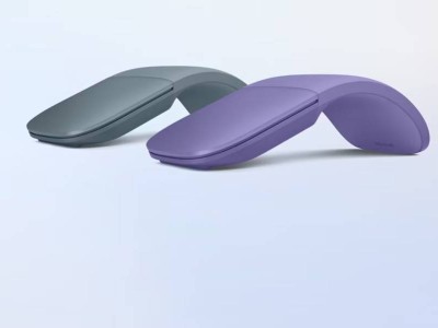 微软新款Surface Arc鼠标，海洋蓝紫罗兰新色上市！