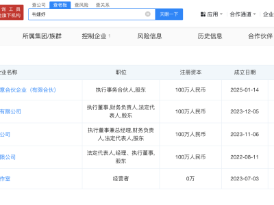 网红韦雪商业版图曝光：名下5公司，橱窗销量破990万件