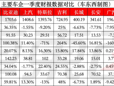 比亚迪领跑，9大车企一季度净利率仅3.77%，盈利分化加剧？