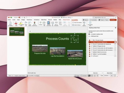 Mac版PowerPoint新增阅读顺序窗格，助力无障碍体验升级