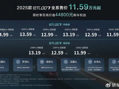 2025款东风奕派eπ007智能登场，售价11.59万起，开启科技出行新篇章！