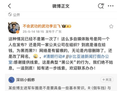 比亚迪挡位设计遭质疑，反击“黑公关”：维护公平竞争，守护舆论净土