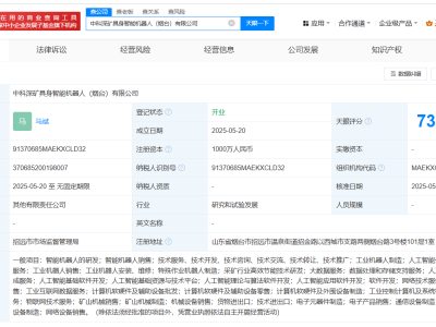 烟台新设具身智能机器人公司，中科慧灵、招金集团联手，注册资本千万