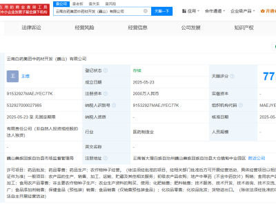 云南白药新动向：2000万注册资本成立中药材开发公司