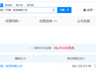 华谊兄弟王忠军兄弟等被执行2.8亿 华谊兄弟王忠军及名下公司等被执行