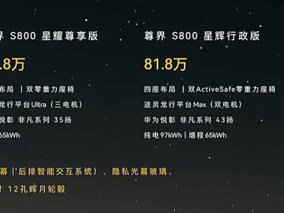 华为江淮联手尊界S800，70.8万起售挑战德系豪车地位！