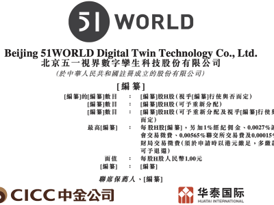 北京数字孪生巨头51WORLD，能否港交所成功上市？
