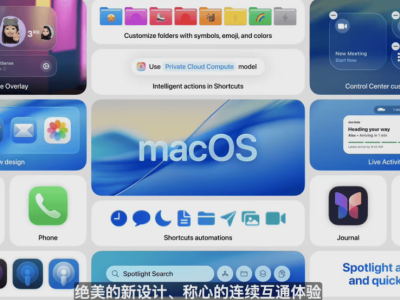 苹果macOS 26“Tahoe”来袭：玻璃质感新界面与功能全面革新