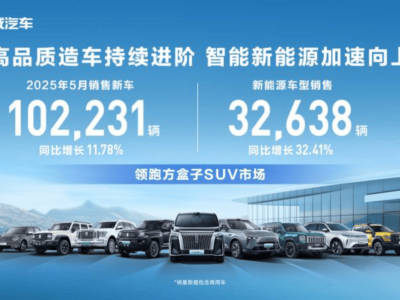 长城汽车5月销量稳健增长，欧拉品牌成痛点，全球化布局显韧性