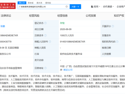 润建股份携手智平方成立新公司，专注具身智能科技，注册资本达千万