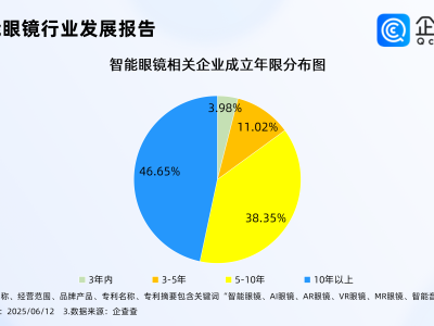 智能眼镜市场火热，近半相关企业为老牌！销量同比增长超8倍