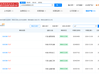 小米YU7商标注册成功，雷军预告6月底发布小米YU7及多款新品