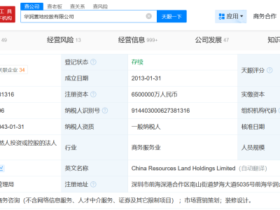 华润置地控股注册资本大增，跃升至650亿人民币！
