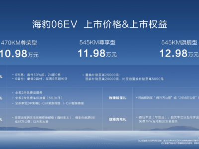 海豹06EV上市，10万级纯电轿跑新标杆，同级最优选实力何在？