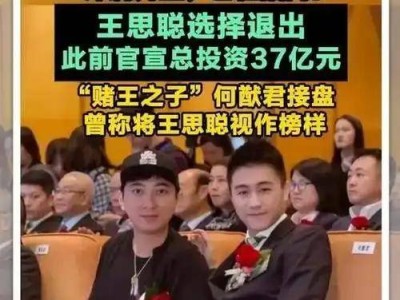 何猷君37亿接手王思聪项目，富二代商业版图更迭引猜想