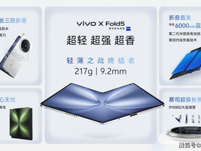 vivo X Fold5轻装上阵，挑战折叠屏极限，6999元起售