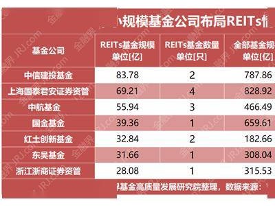 中小公募REITs赛道竞速，谁将率先弯道超车？