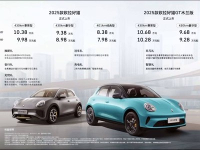 2025款欧拉好猫上市：外观微调，内饰升级，售价8.38-10.68万元
