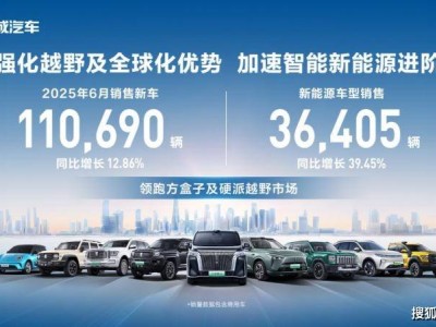 长城汽车6月销量增长12.86%，越野、智能化、全球化布局成效显著
