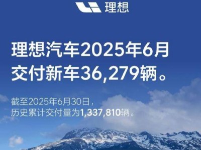 理想汽车销量下滑毛利率走低，6月暴跌24%，年度70万目标大幅缩水