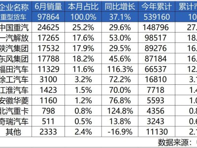 中国重汽2025上半年新品频出，以技术创新引领重卡市场销量“五连涨”