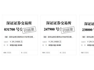 深交所多个交易席位打五折拍卖，均无人问津，已是第九次流拍