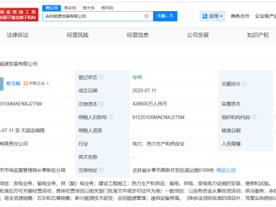 国家电投携手伙伴吉林共铸能源新篇章，注册资本高达42.86亿