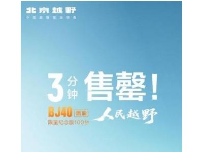 BJ40燃油版震撼上市，12.69万元起售，开启全民越野新时代