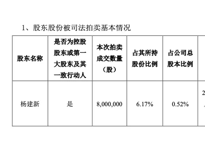 山西前首富杨建新800万股跨境通股份司法拍卖，知名牛散韩莉莉或成新股东