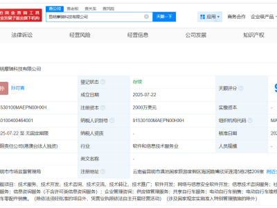 美团在昆明成立摩骑科技公司 注册资本2000万美元