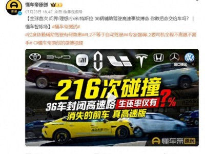 懂车帝辅助驾驶实测：特斯拉领先，小米华为车型表现引发争议