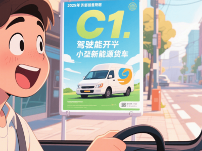 C1驾照升级新福利：小型新能源货车也能开，出行工作更便捷