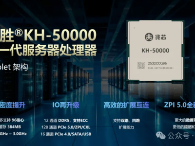 兆芯KH-50000服务器处理器震撼登场：96核心，主频达3GHz