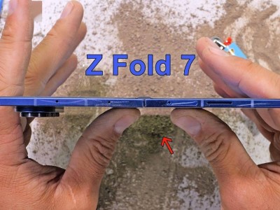 三星Galaxy Z Fold7折叠屏耐折测试表现出色，但内屏划痕问题需注意