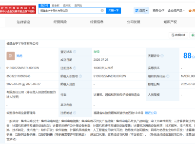 金字火腿在福建成立半导体公司 注册资本1亿