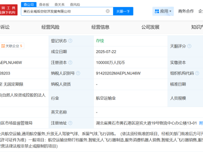 湖北黄石低空经济新篇章：十亿注册资本公司盛大启航